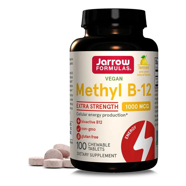 Jarrow Formulas Methyl B-12 Vitamina B12 Sabor Limón X 100un
