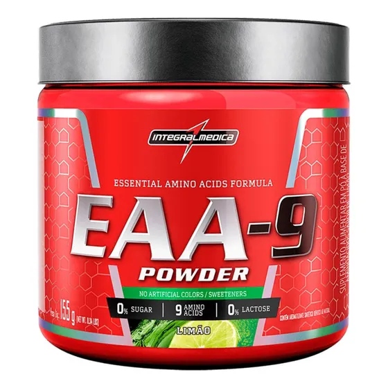 Aminoácidos Essenciais EAA-9 Limão 155g - Força e Recuperação Muscular - Integralmedica