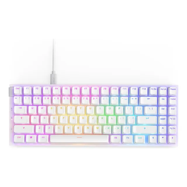Teclado Gaming Nxt Function 2 Mini Con Cable Blanco