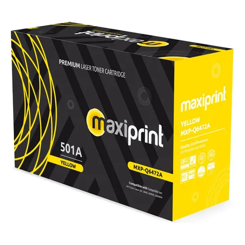 Toner Maxiprint Compatible Hp Yellow Q6472a 501a