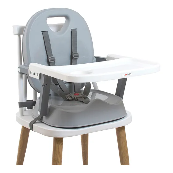 Silla De Comer Love 610 Booster Transportable Plegado Compacto Gris