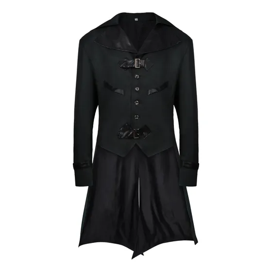 Chaqueta Larga Moda Para Hombre Vintage Delgada Medieval