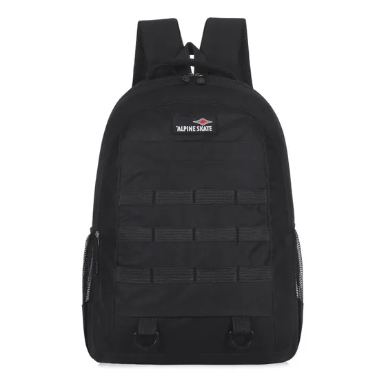 Mochila Tactica Alpine Skate Molle Ajustable Mesh Acolchada Color Negro 17748 Diseño De La Tela Liso
