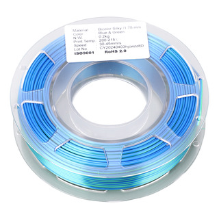 Filamento Pla 3d De 1,75 Mm, Doble Color, Azul Y Verde, 3d Filamento Pla 3d De 1,75 Mm, Doble Color, Azul Y Verde, 3d