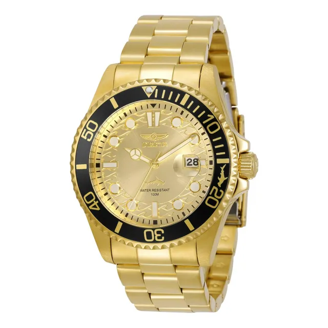 Reloj Invicta Mens Pro Diver Quartz Gold 30025 Oro