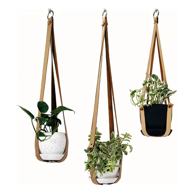 Colgador De Cuero Para Macetas Y Plantas