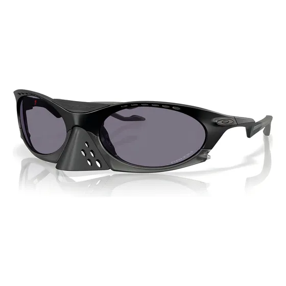 Óculos De Sol Oakley Plantaris Oo9437 943701 63 Prizm Armação Preto fosco Haste Preto fosco Lente Cinza prizm Desenho Oval