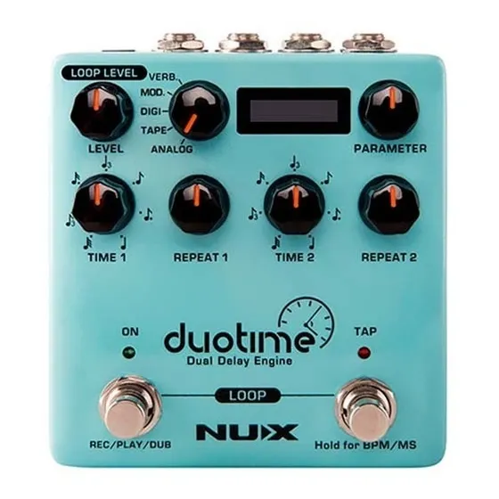 Pedal de efeito NUX Verdugo Duotime NDD-6 azul-turquesa