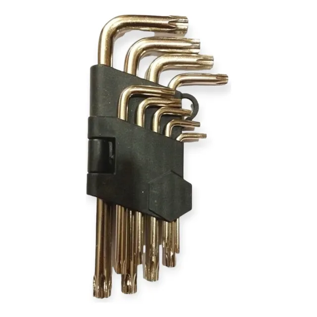 Kit Llave Torx 9 Pcs T10 T15 T20 T25 T27 T30 T40 T50 Lb-041m