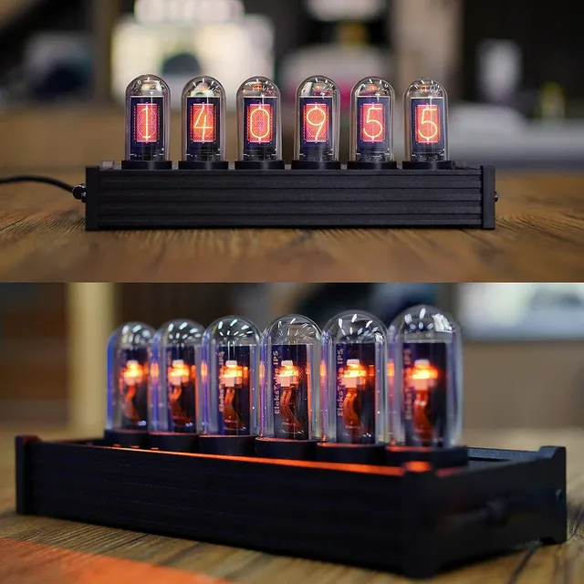 S Nixie Tube Ips Reloj Despertador Digital Vintage Pantalla