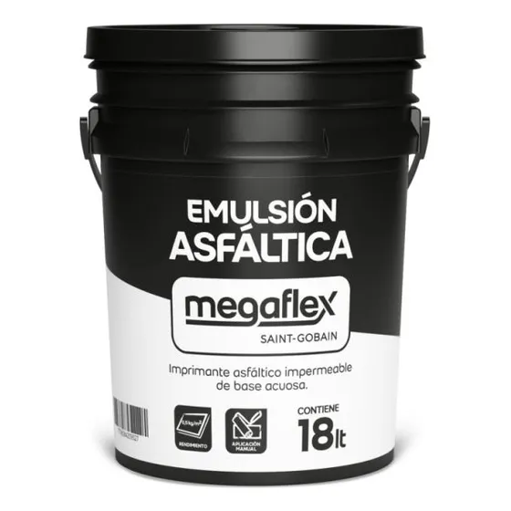 Pintura Asfaltica Acuosa Megaflex X 18 Litros