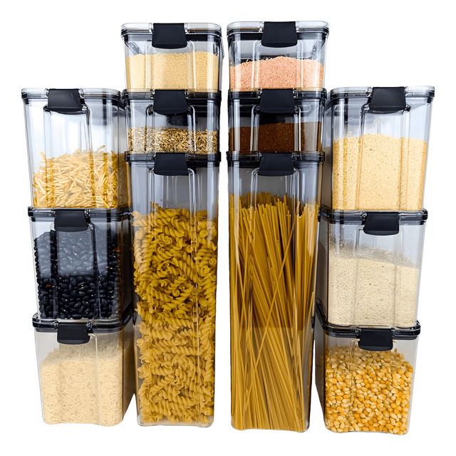 Jogo Potes Herméticos Porta Mantimentos 12 Pcs Organizadores Jogo Potes Herméticos Porta Mantimentos 12 Pcs Organizadores