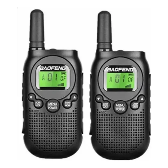 Par x2 Handies Walkie Talkies Radio Transmisores Handy Baofeng BF T6 Color Negro