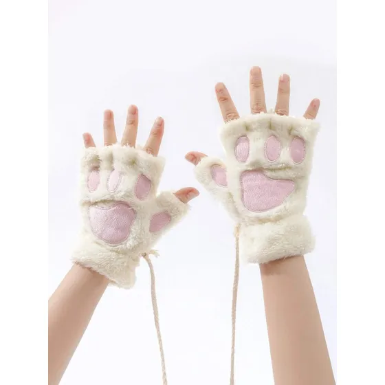 Guantes Mitones De Peluche, Patitas De Gato. Anime Cosplay