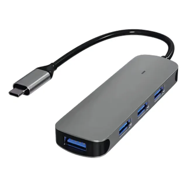 Carrello CB-BX4U-CS hub usb-c multipuertos 4 en 1 carrello usb 3.0 e 2.0 5gbps adaptador color gris espacial