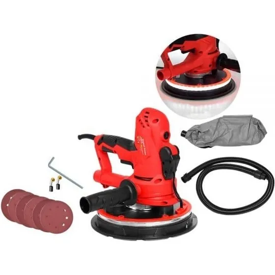 Lijadora De Drywall Corto 900w 2700rpm 180mm Con Luz