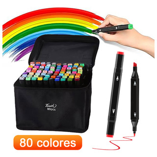Marcadores Cm-top Doble Punta Permanente 80 Colores Marcadores Cm-top Doble Punta Permanente 80 Colores