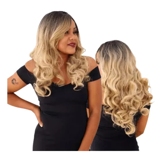Peruca Lisa Ond Com Franja Orgânica 55cm Micropele+brinde