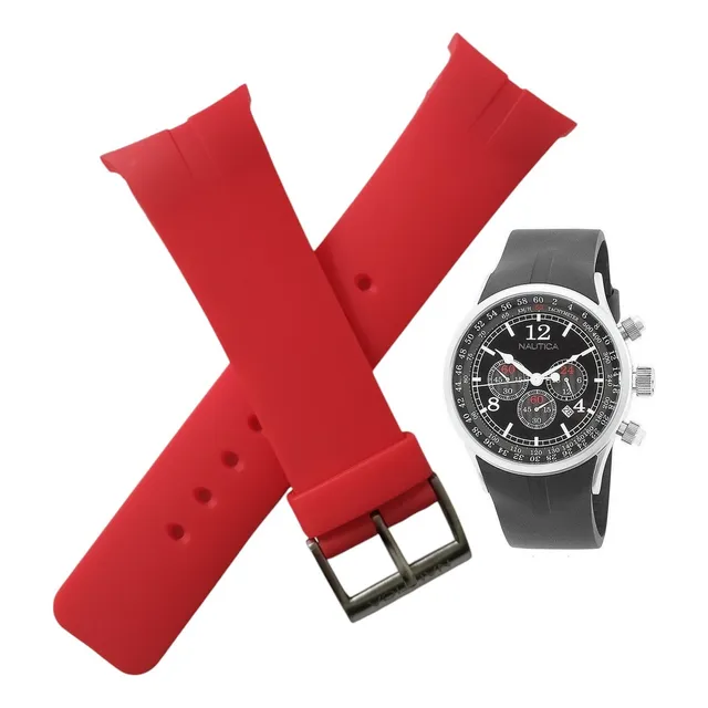 Correa/pulso Compatible Con Reloj Nautica N13530g Goma 28mm