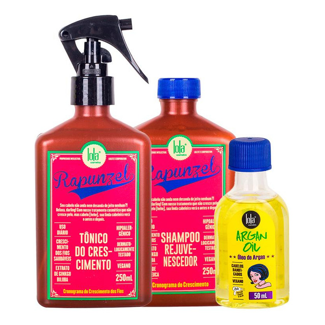 Kit Lola From Rio - Leave-in 50ml + Sh 250ml + Tônico 250ml Kit Lola From Rio - Leave-in 50ml + Sh 250ml + Tônico 250ml