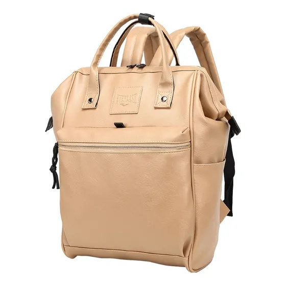 Mochila Cartera Everlast Ecocuero Negra Boca De Pez 