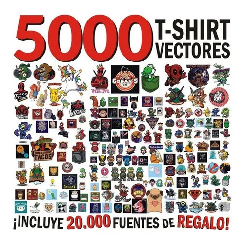 Pack 5mil Vectores Premium  Camiseta Sublimar Serigrafía