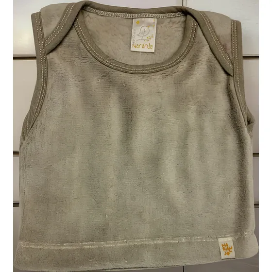 Musculosa Chaleco Ropa Bebe Cuello Americano Plush Corderito