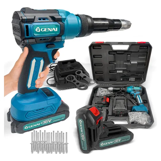 Rebitador Automático A Bateria 36v Grátis100 Rebites