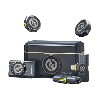 Microfone Hollyland Lark M2 Duo Combo Duplo Para 2 Pessoas Preto