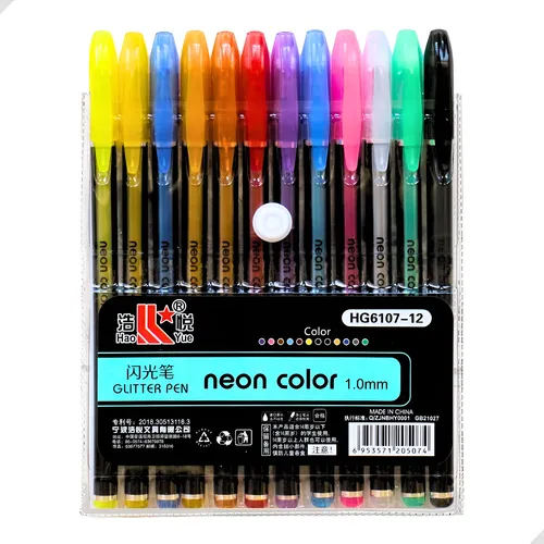 Kit 24 Canetas Gel Cores Glitter, Neon | MercadoLivre