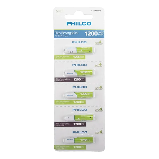 Pilas Aaa Recargable,5 Unidades,1200 Mah. Boleta/factura