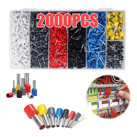 Terminales Aisladas Conectores Para Cable Eléctricos 2000pcs
