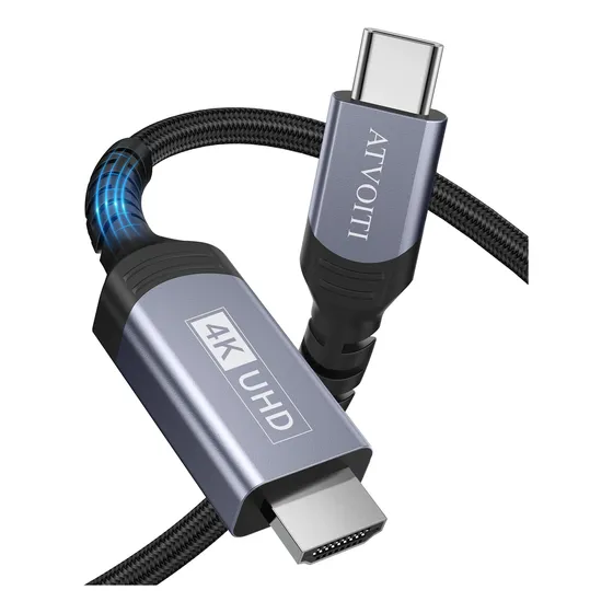 Cable Usb C Hdmi 6.6 Pie Para Oficina Casa Atvoiti 4k Tipo 2