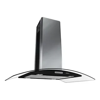 Coifa De Ilha Cvc Nardelli Vidro Curvo Black 90cm Cor Preto Coifa De Ilha Cvc Nardelli Vidro Curvo Black 90cm Cor Preto