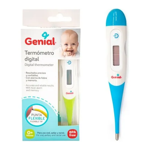 Termómetro Digital Con Estuche Bebe Niños Marca Genial