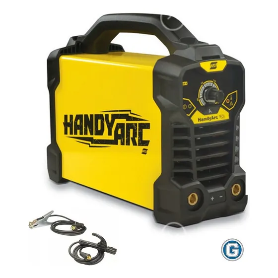Esab Inversora Handyarc 162 Amp inc. Portaelectrodo + Pinza Color Amarillo