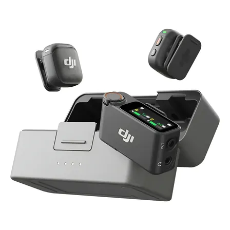Microfone Dji Mic 3 - Padrão (2 Tx + 1 Rx + Case Carregador) Preto