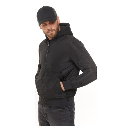 Campera Bomber Con Capucha Hombre Abrigada Importada Premium Campera Bomber Con Capucha Hombre Abrigada Importada Premium