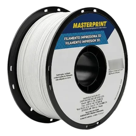 Filamento Para Impressora 3d Petg 1.75mm Masterprint 1kg Branco