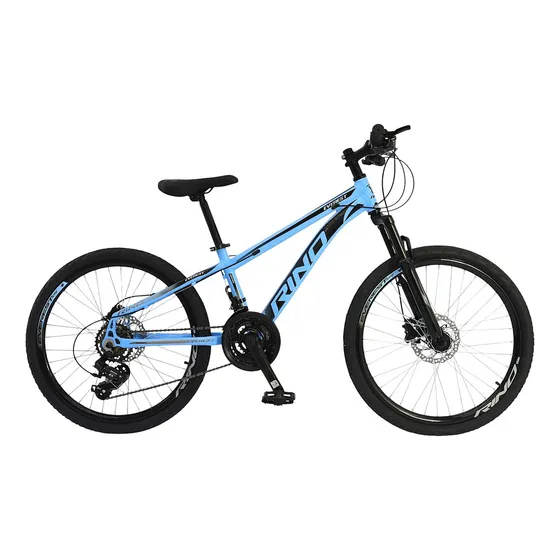 Bic Aro 24 Rino Everest F. Hidráulico 21v Câmbios Shimano Cor Azul Tamanho Do Quadro 13