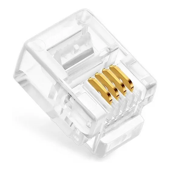 Conectores Rj11 Bolsa De 100 Unidades Para Redes Telefónicas