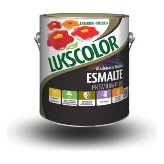 Esmalte Sintético Lukscolor 900ml Pote Para Ferro E Madeira