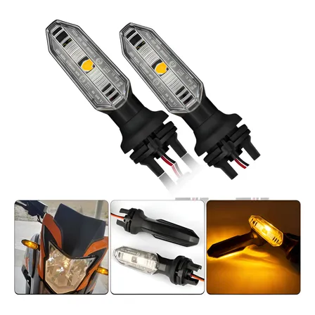 1 Par Pisca Led Seta Honda Cb Twister 250 2019 Titan Fan Esquerdo/direito Preto