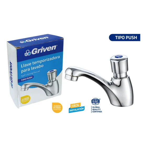 Grifo Para Lavamanos Tipo Push Temporizadora Griven