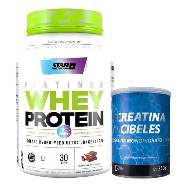 Whey Protein Star Nutrition 2lb + Creatina Cibeles 350g