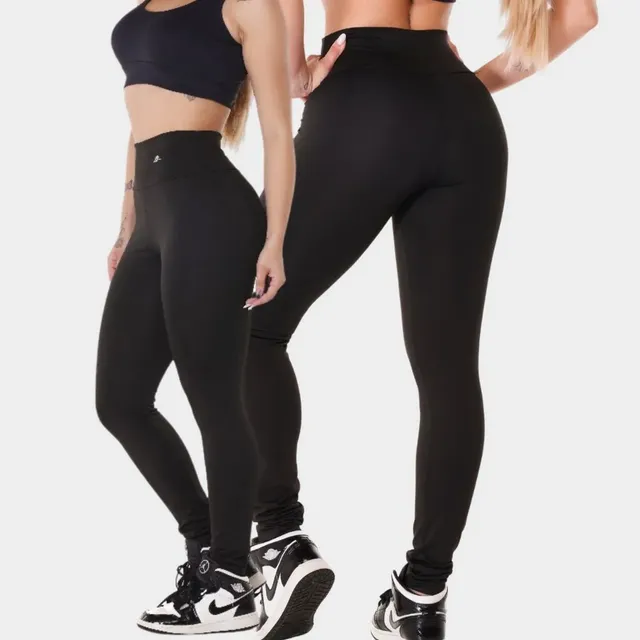Kit 2 Calças Legging Feminina Fitness Academia