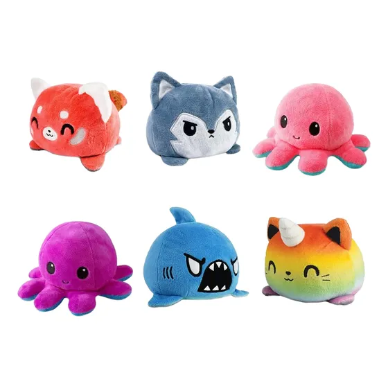Teeturtle - Peluche Octopus Reversible - Fidget Sensory - 4t
