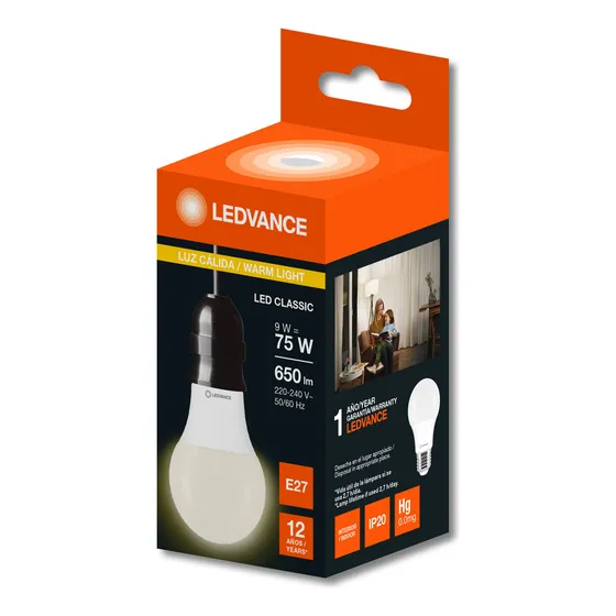 Lampara Led Osram Led Value 9w Luz Calida