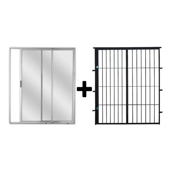 Ventana + Puerta Reja De 150x200 Súper Promo
