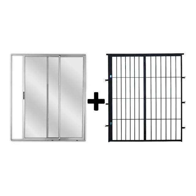 Ventana + Puerta Reja De 150x200 Súper Promo